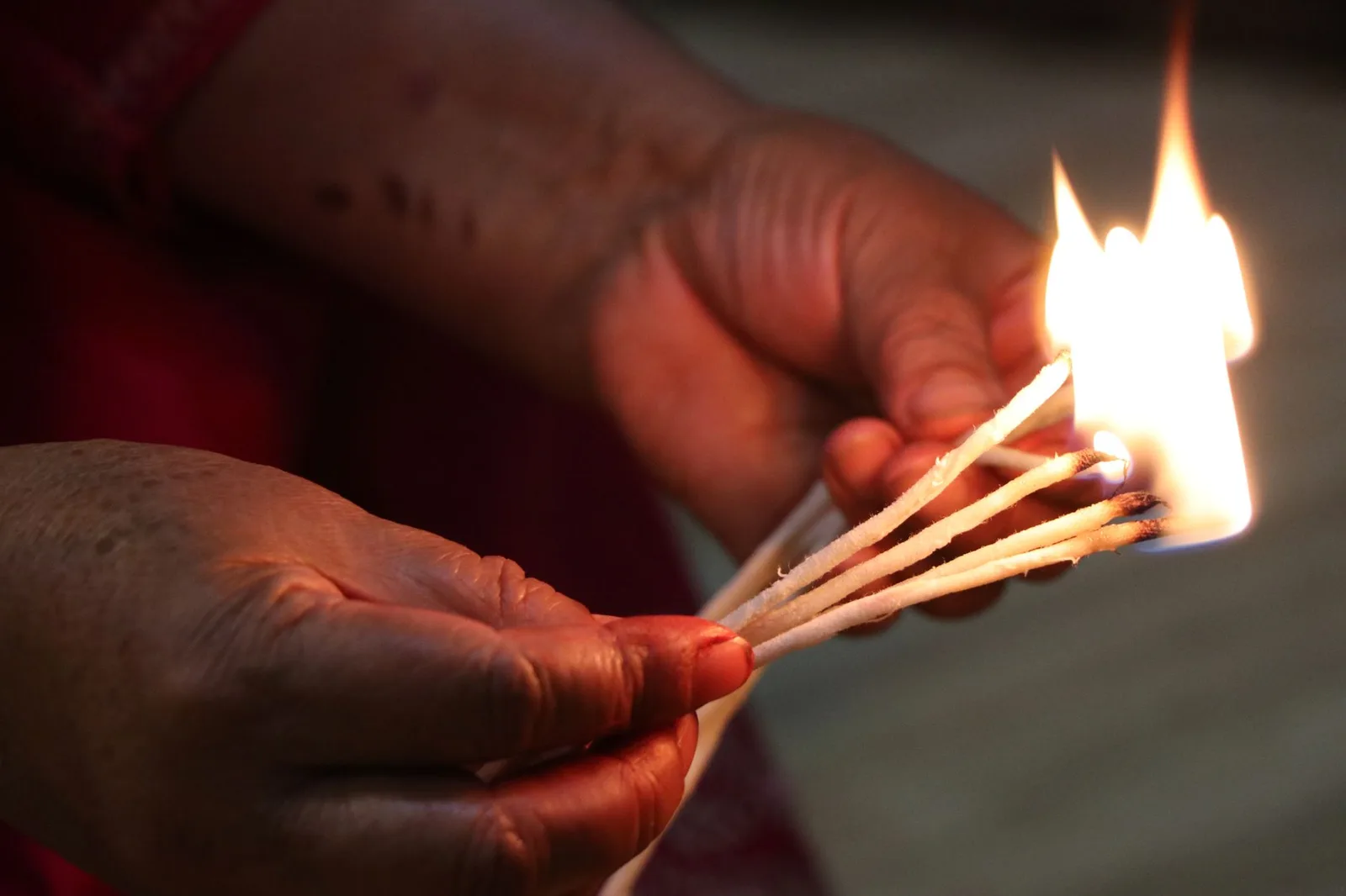 Festival lights and marigolds of the Tihar and Dashain season in Nepal