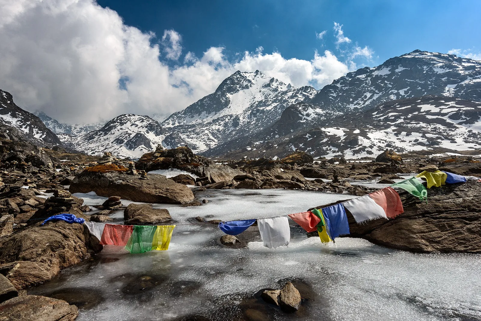 The sacred alpine lake of Gosaikunda in the Langtang region, Nepal