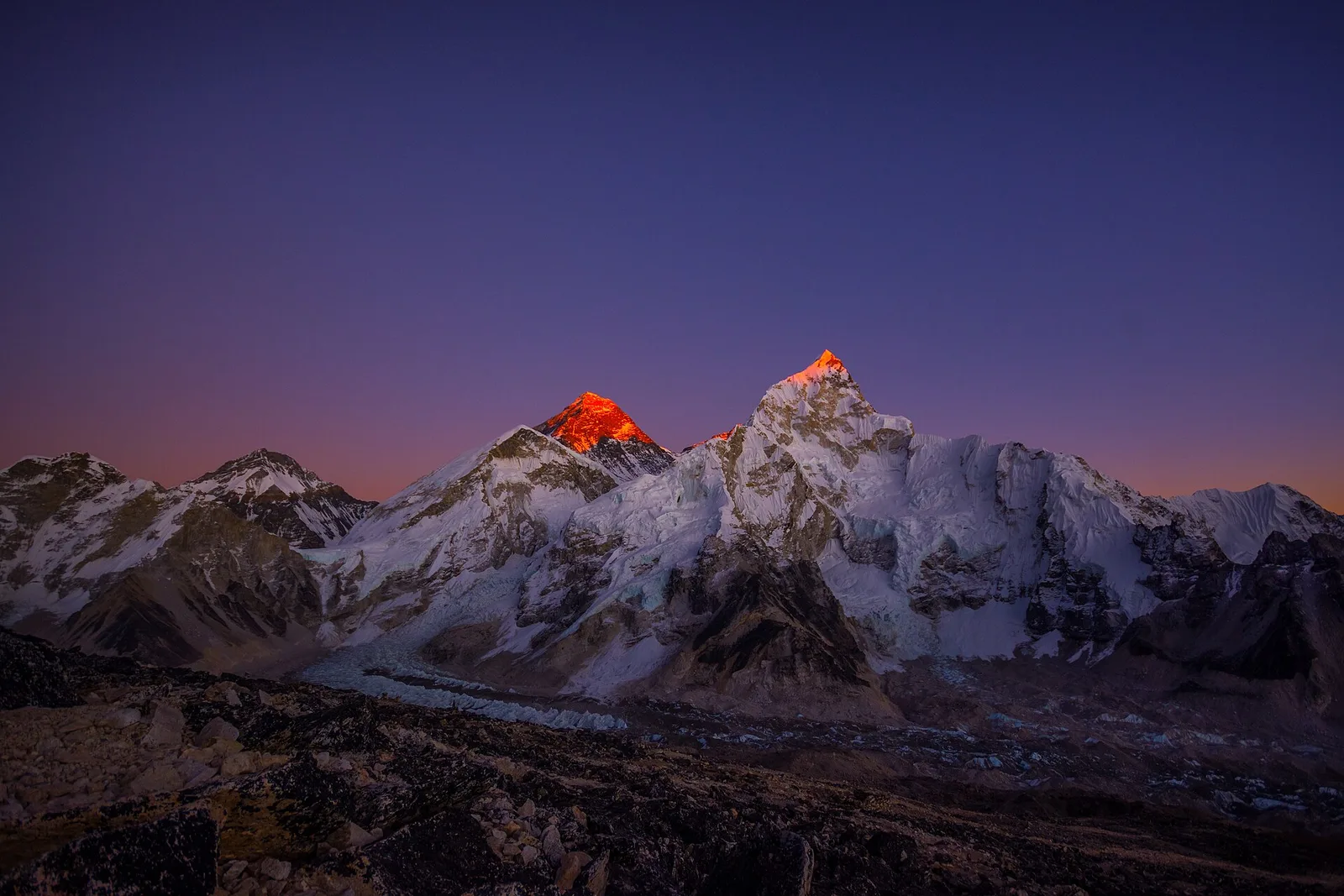 The summit pyramid of Mount Everest, Nepal — Kami Rita Sherpa record 32nd ascent 2026
