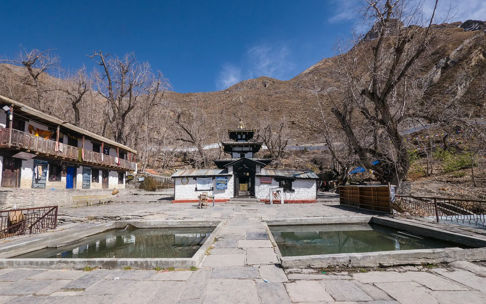 The Muktinath temple area in Mustang, a major pilgrimage site, Nepal