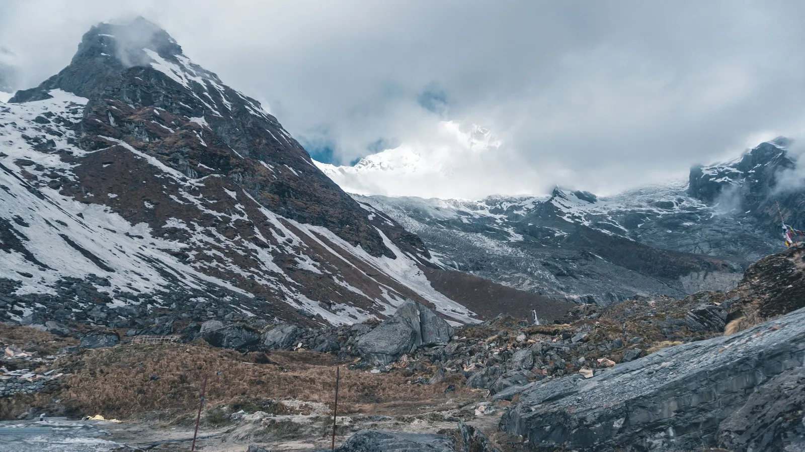 横跨多个徒步区域的尼泊尔喜马拉雅群峰全景