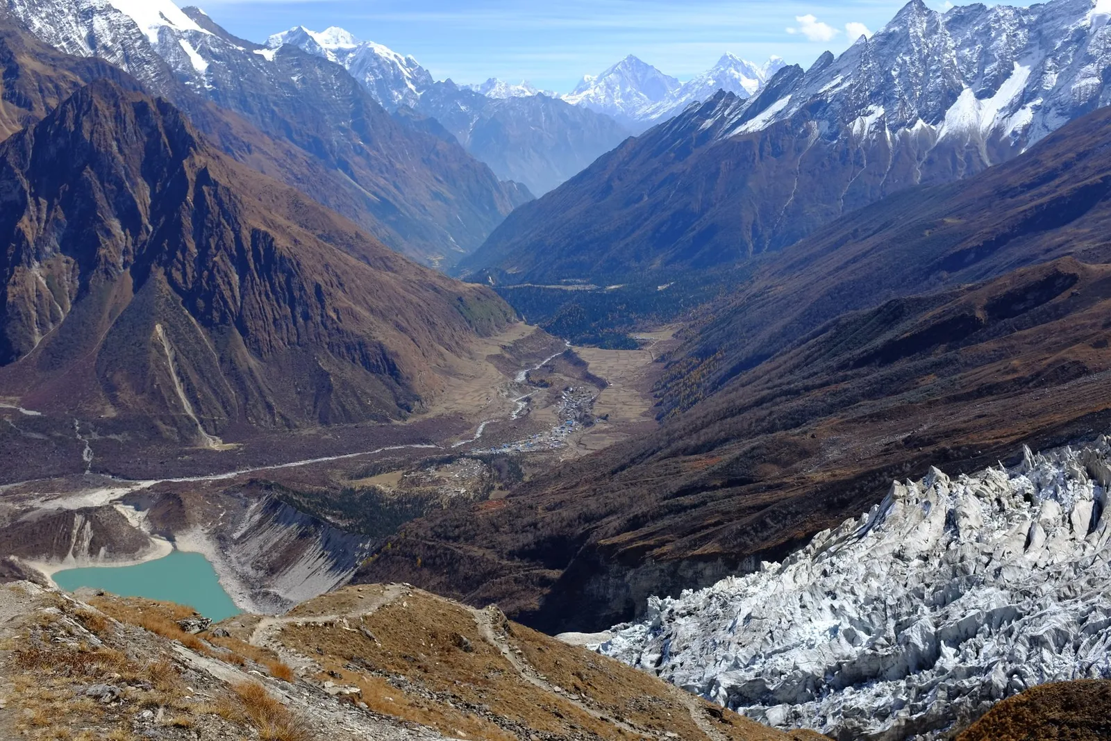 Numbur Himal above high pastures on the Numbur Cheese Circuit, Solu, Nepal